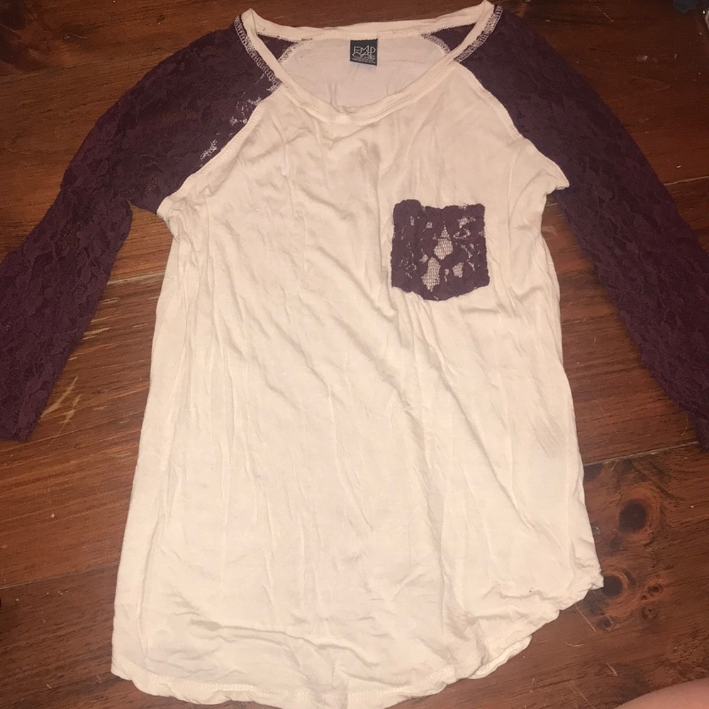 Lace sleeve top